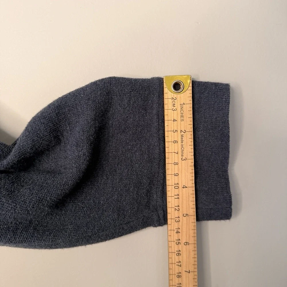 Michael Kors button front Patch Pockets cardigan sweater Navy cotton blend SZ-XL